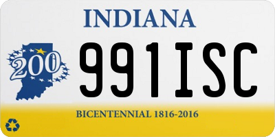 IN license plate 991ISC