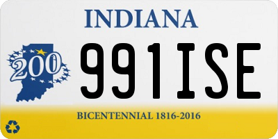 IN license plate 991ISE