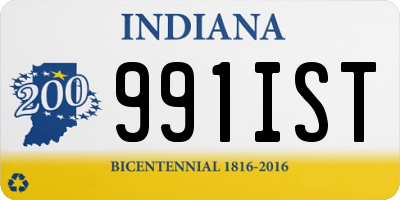 IN license plate 991IST