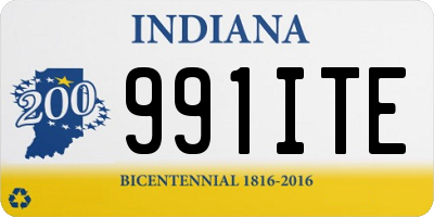 IN license plate 991ITE