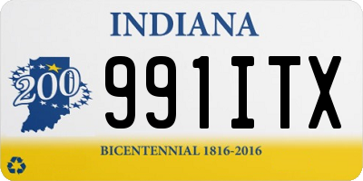 IN license plate 991ITX