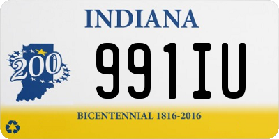 IN license plate 991IU