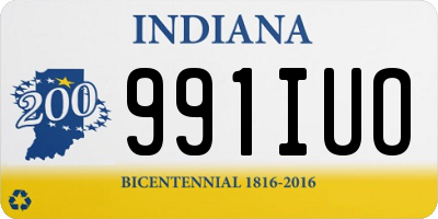 IN license plate 991IUO