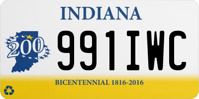 IN license plate 991IWC