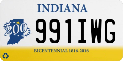 IN license plate 991IWG