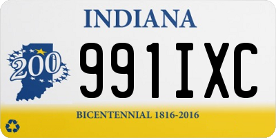 IN license plate 991IXC