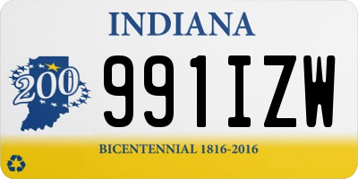 IN license plate 991IZW