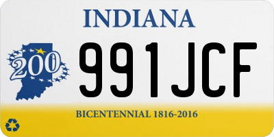 IN license plate 991JCF