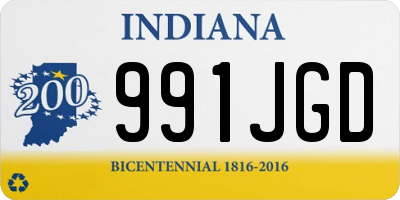 IN license plate 991JGD