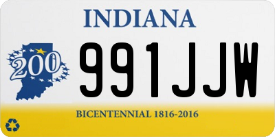 IN license plate 991JJW