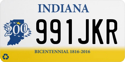 IN license plate 991JKR