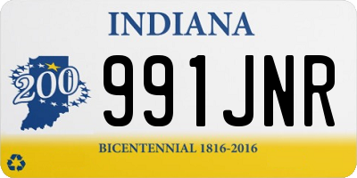 IN license plate 991JNR