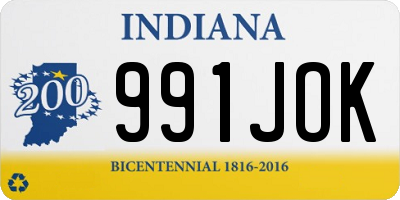 IN license plate 991JOK