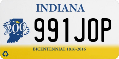 IN license plate 991JOP