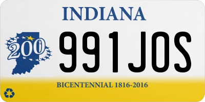 IN license plate 991JOS