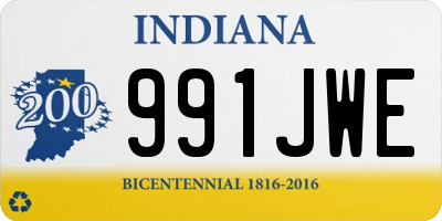 IN license plate 991JWE