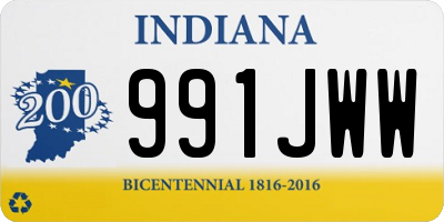 IN license plate 991JWW