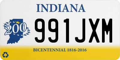 IN license plate 991JXM