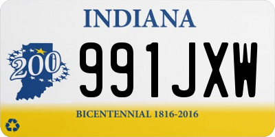 IN license plate 991JXW