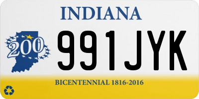 IN license plate 991JYK