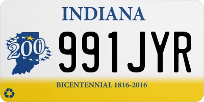 IN license plate 991JYR