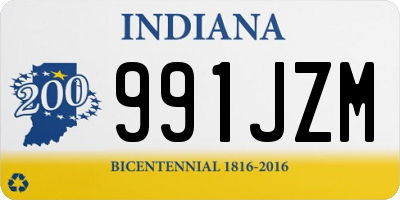 IN license plate 991JZM