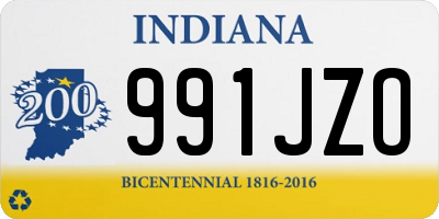 IN license plate 991JZO