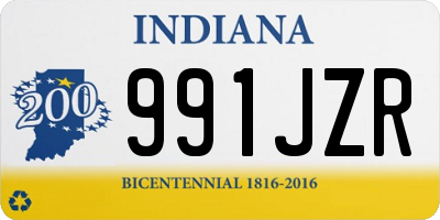 IN license plate 991JZR