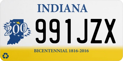 IN license plate 991JZX