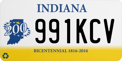 IN license plate 991KCV