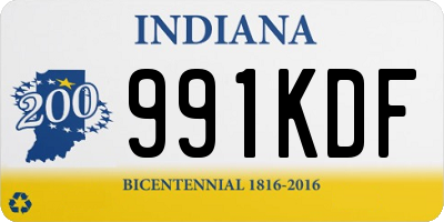 IN license plate 991KDF
