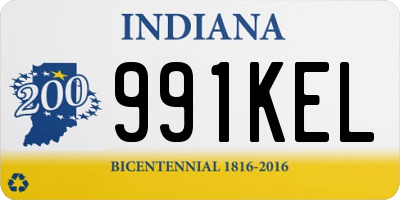 IN license plate 991KEL