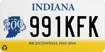 IN license plate 991KFK