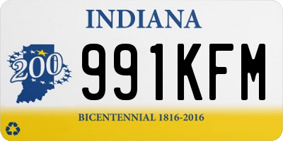 IN license plate 991KFM