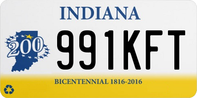 IN license plate 991KFT