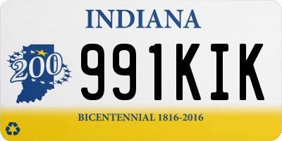 IN license plate 991KIK