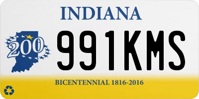 IN license plate 991KMS