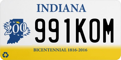 IN license plate 991KOM