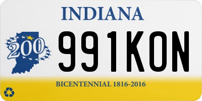 IN license plate 991KON