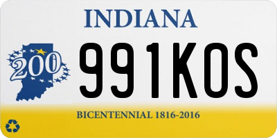 IN license plate 991KOS