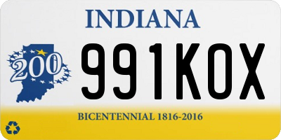 IN license plate 991KOX