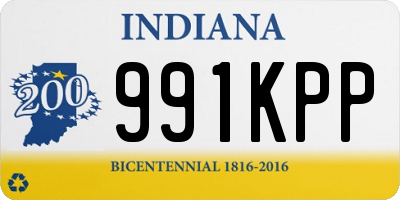 IN license plate 991KPP