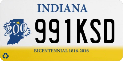 IN license plate 991KSD