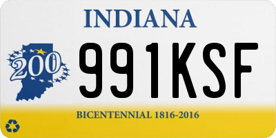 IN license plate 991KSF