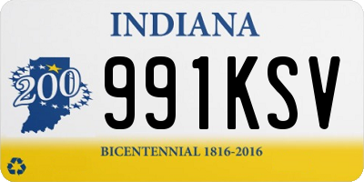 IN license plate 991KSV