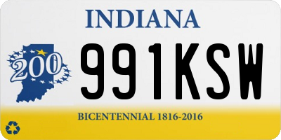 IN license plate 991KSW