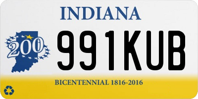 IN license plate 991KUB