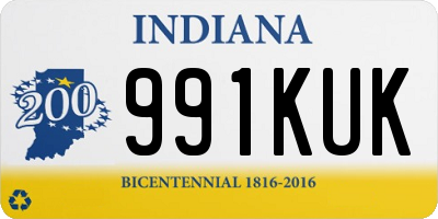 IN license plate 991KUK