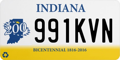 IN license plate 991KVN