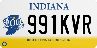 IN license plate 991KVR